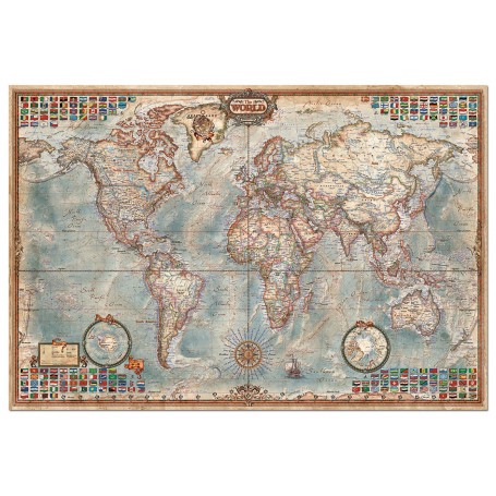 Puzzle Educa El Mundo, Mapa Político 4000 piezas - Puzzles Educa
