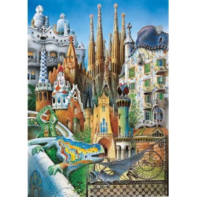 Puzzle Educa Collage Gaudí (Mini) 1000 piezas Puzzle Educa Collage Gaudí (Mini) 1000 piezas - Puzzles Educa
