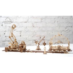 UgearsModels - Grúa mecánica sobre raíles Puzzle 3D UgearsModels - Grúa mecánica sobre raíles Puzzle 3D - Ugears Models