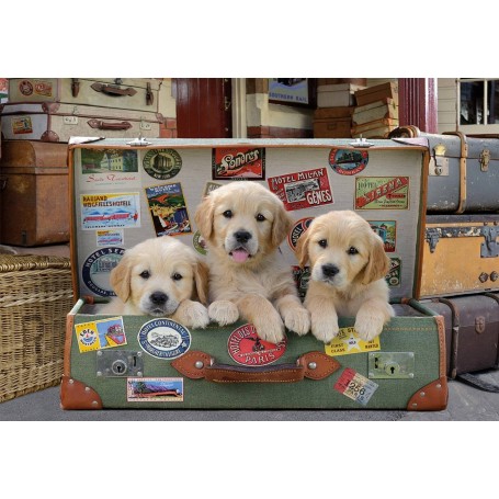 Puzzle Educa Cachorros en el equipaje de 500 piezas - Puzzles Educa