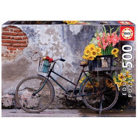 Puzzle Educa Bicicleta con flores de 500 piezas - Puzzles Educa