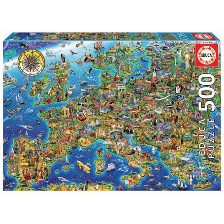 Puzzle Educa Mapa de Europa de 500 Piezas - Puzzles Educa
