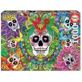 Puzzle Educa Calaveras de azúcar (Neón) 1000 piezas Puzzle Educa Calaveras de azúcar (Neón) 1000 piezas Puzzles Educa - 1