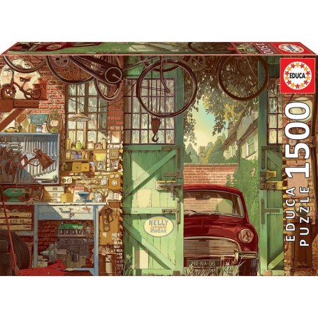 Puzzle Educa Old Garage, Arly Jones de 1500 piezas - Puzzles Educa
