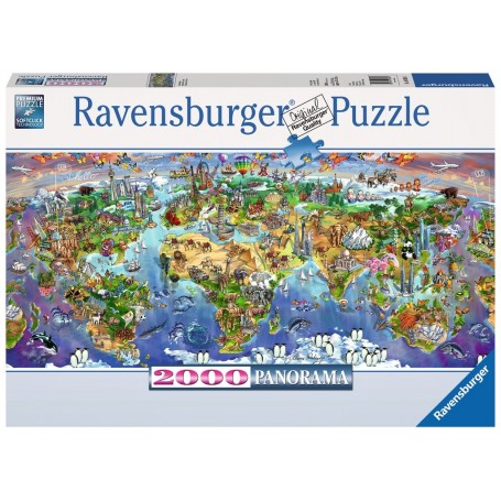 Puzzle Ravensburger Maravillas del mundo de 2000 piezas panorámico - Ravensburger