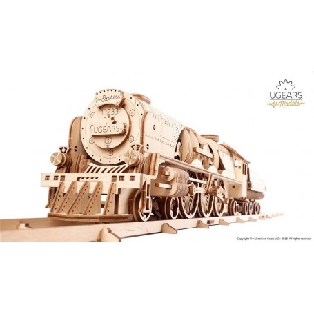 UgearsModels - Locomotora de vapor V-Express Puzzle 3D - Ugears Models