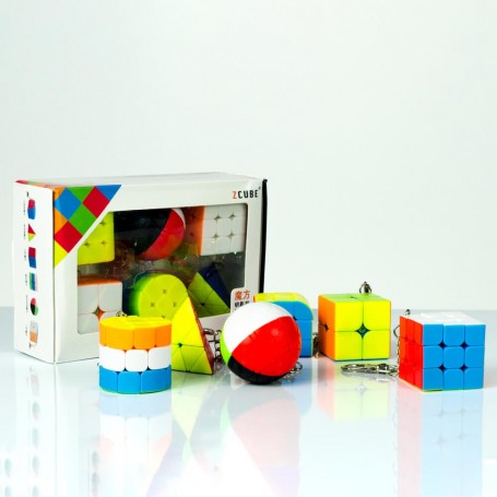 Pack Z-Cube 6 Llaveros Cubo Rubik - Z-Cube