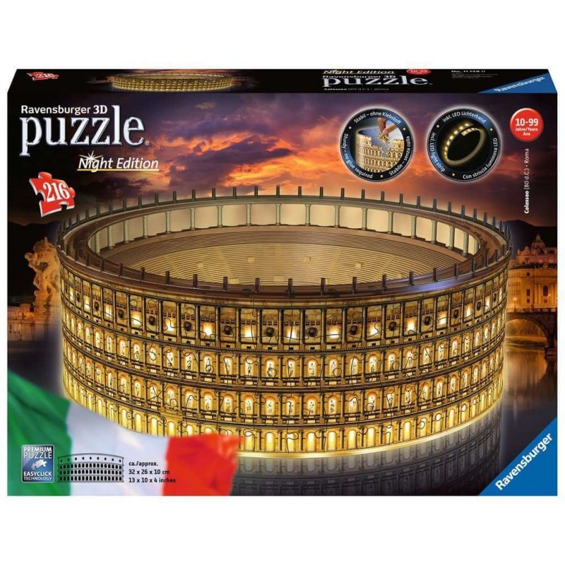 Labe Enseñando piso Puzzle 3D Ravensburger Coliseo Night Edition 216 P - kubekings.com