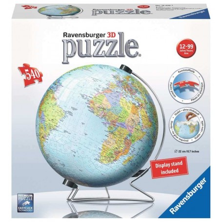 Puzzle 3D Ravensburger Globo Terráqueo 540 Piezas - Ravensburger