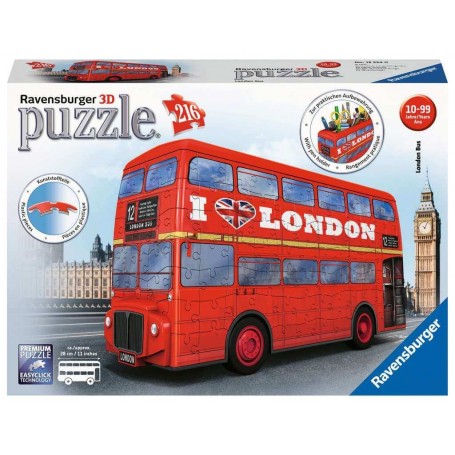 Puzzle Ravensburger 3D Bus Londinense 216 Piezas - Ravensburger