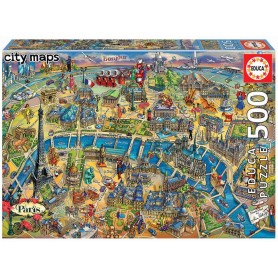 Puzzle Educa Mapa De Paris de 500 Piezas Puzzle Educa Mapa De Paris de 500 Piezas Puzzles Educa - 1