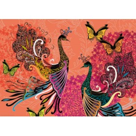 Puzzle Heye Pavos reales y mariposas de 1000 Piezas Puzzle Heye Pavos reales y mariposas de 1000 Piezas Heye - 1