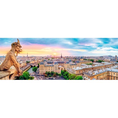 Puzzle Trefl Panorama Vista de la catedral de Notre-Dame de París de 1000 Piezas - Puzzles Trefl