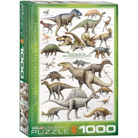 Puzzle Eurographics Dinosaurios del Cretácico de 1000 Piezas Puzzle Eurographics Dinosaurios del Cretácico de 1000 Piezas Eurographics - 1