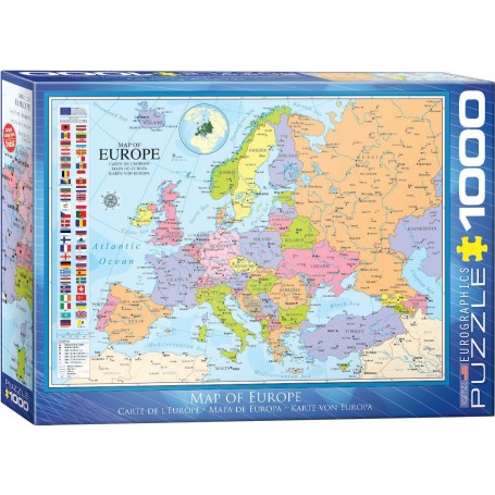 Puzzle Eurographics Mapa de europa de 1000 Piezas - Eurographics