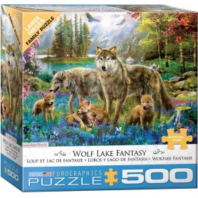 Puzzle Eurographics Los Lobos y Lago de Fantasia de 500 Piezas Puzzle Eurographics Los Lobos y Lago de Fantasia de 500 Piezas Eurographics - 1