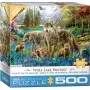 Puzzle Eurographics Los Lobos y Lago de Fantasia de 500 Piezas - Eurographics