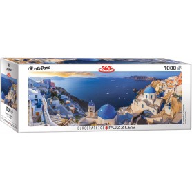Puzzle Eurographics Panorama Santorini, Grecia de 1000 Piezas Puzzle Eurographics Panorama Santorini, Grecia de 1000 Piezas Eurographics - 1