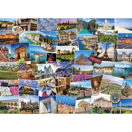 Puzzle Eurographics Trotamundos Francia de 1000 Piezas - Eurographics