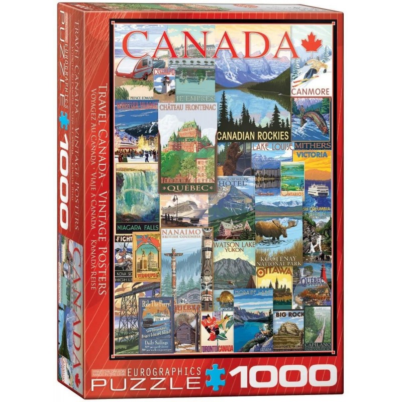 Puzzle Eurographics Viajes Canadá Clásicos De 1000 Pzas - Kubekings