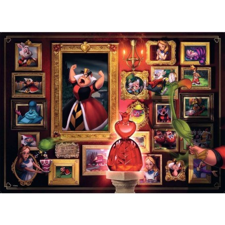 Puzzle Ravensburger Villanos Disney: Reina de Corazones de 1000 Piezas - Ravensburger