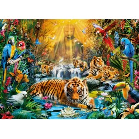 Puzzle Clementoni El Lugar Misterioso de los Tigres de 1000 Piezas Puzzle Clementoni El Lugar Misterioso de los Tigres de 1000 Piezas Clementoni - 1