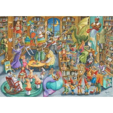 Puzzle Ravensburger Medianoche en la Biblioteca de 1000 Piezas - Ravensburger