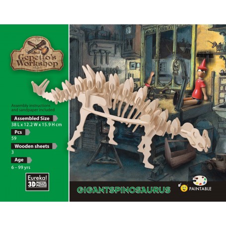 Gepetto's Gigantspinosaurus Maqueta 59 Piezas - Eureka! 3D Puzzle