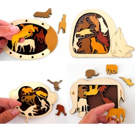 Pack 4 Animal Arrangements Pack 4 Animal Arrangements - Eureka! 3D Puzzle