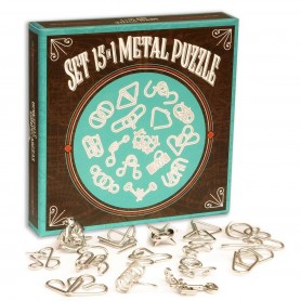 Metal Puzzle Azul Set 15 en 1 Metal Puzzle Azul Set 15 en 1 - Logica Giochi