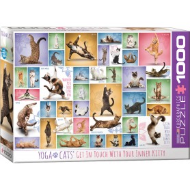 Puzzle Eurographics Gatos yoga de 1000 Piezas Puzzle Eurographics Gatos yoga de 1000 Piezas Eurographics - 1
