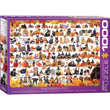 Puzzle Eurographics Mascotas de Halloween de 1000 Piezas - Eurographics