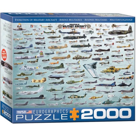 Puzzle Eurographics Evolución de los aviones militares de 2000 Piezas - Eurographics