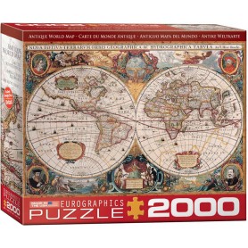 Puzzle Eurographics Mapa del mundo antiguo de 2000 Piezas Puzzle Eurographics Mapa del mundo antiguo de 2000 Piezas Eurographics - 1