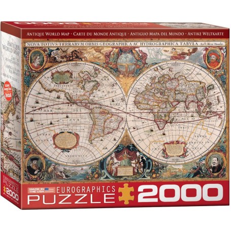 Puzzle Eurographics Mapa del mundo antiguo de 2000 Piezas - Eurographics