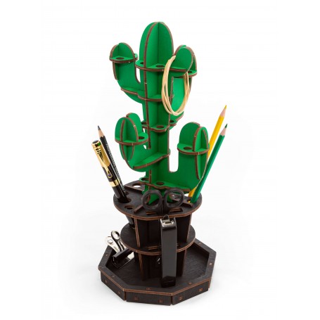 Eco Wood Art Cactus Verde