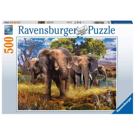 Puzzle Ravensburger Familia de Elefantes 500 Piezas Ravensburger - 1