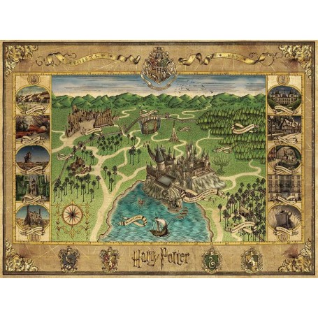Puzzle Ravensburger Mapa de Hogwarts de 1500 Piezas
