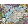 Puzzle Ravensburger Mapa Europeo, Circo Peculiar de 500 Piezas Ravensburger - 1