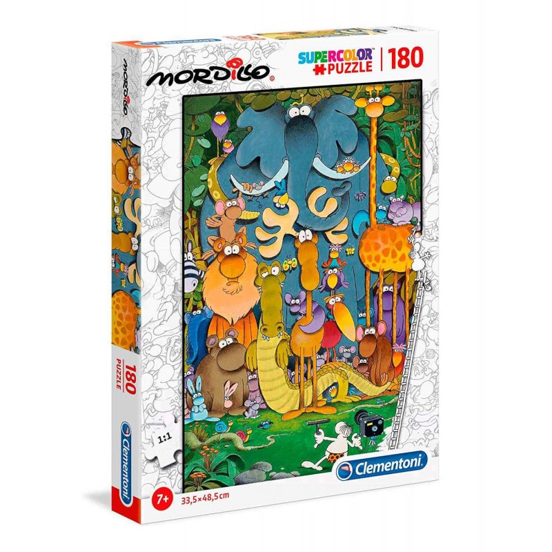 El encanto visual de la selva: Puzzle de 180 piezas