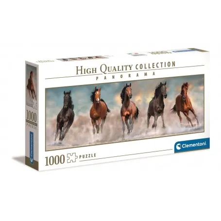 Puzzle Clementoni Panorama Caballos de 1000 Piezas Clementoni - 1