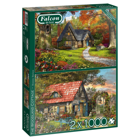 Puzzle Falcon La Cabaña del Bosque 2 x 1000 Piezas Falcon - 1