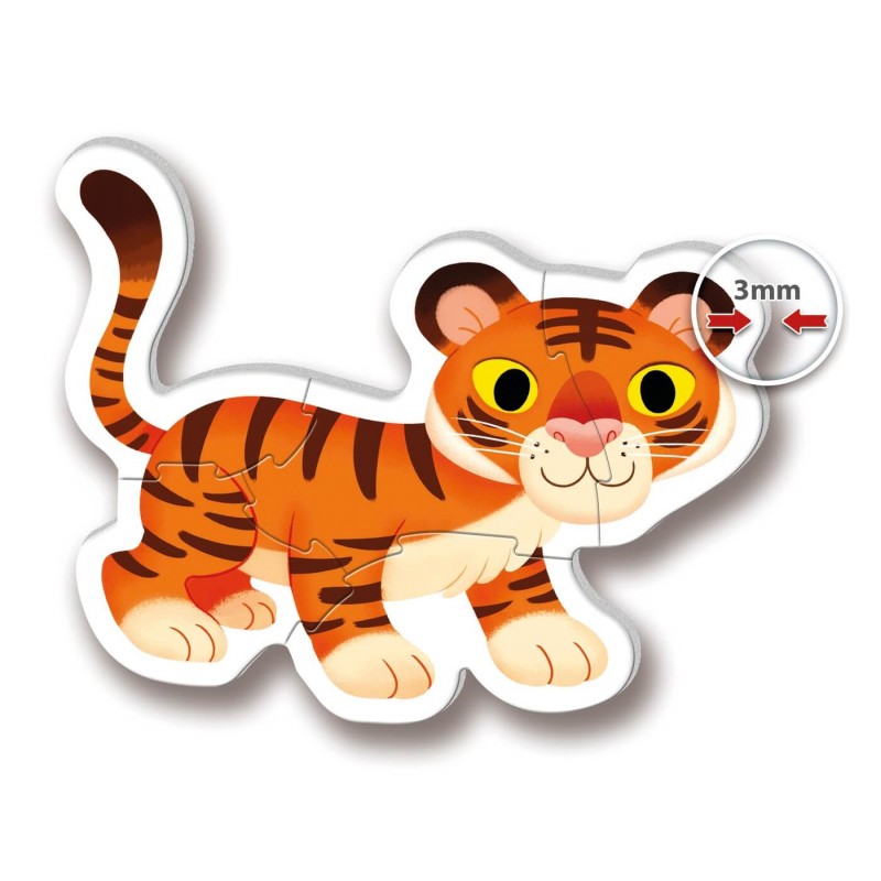 Clementoni Tiere Und Ihre Kleinen Puzzle-Spiel - 16 Mini-Puzzles Für Kinder Ab 2 Jahren