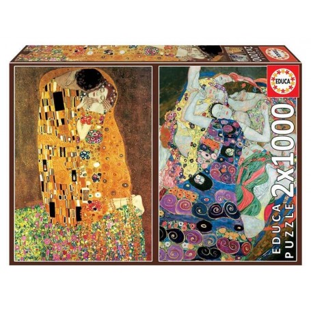 Puzzle Educa El Beso y La Virgen, Gustav Klimt de 2x1000 Piezas Puzzles Educa - 1
