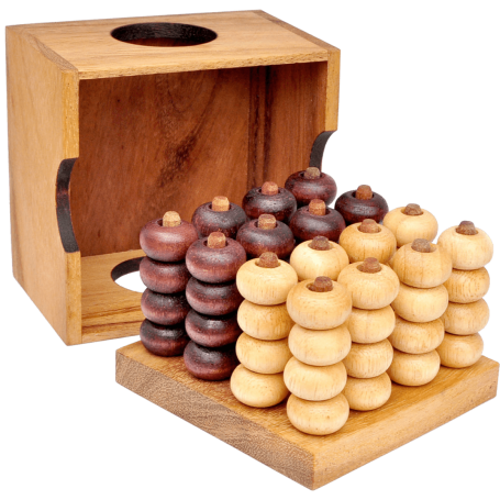 LOGICA GIOCHI art. Tris 3D - Filetto 3D - Gioco da Tavolo in Legno