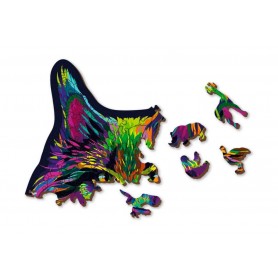 Puzzle Wooden City Gato Salvaje Arco Iris Puzzle Wooden City Gato Salvaje Arco Iris Wooden City - 1