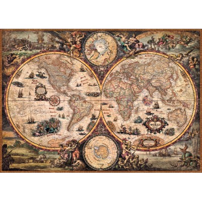 Puzzle Heye Mapa del Mundo, Vintage de 2000 Piezas Heye - 1