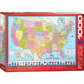 Puzzle Eurographics Mapa de los Estados Unidos de América 1000 Piezas Puzzle Eurographics Mapa de los Estados Unidos de América 1000 Piezas Eurographics - 1