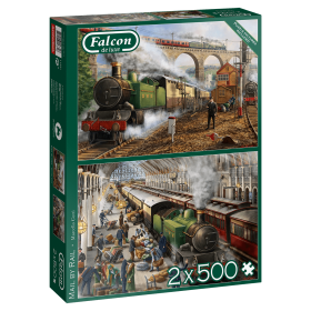 Puzzle Falcon Correo Por Tren de 2 x 500 Piezas Puzzle Falcon Correo Por Tren de 2 x 500 Piezas Falcon - 1