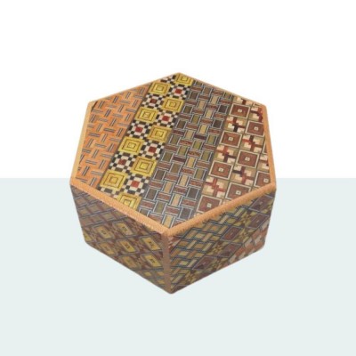 Caja Japonesa Yosegi Hexagon 6 Etapas